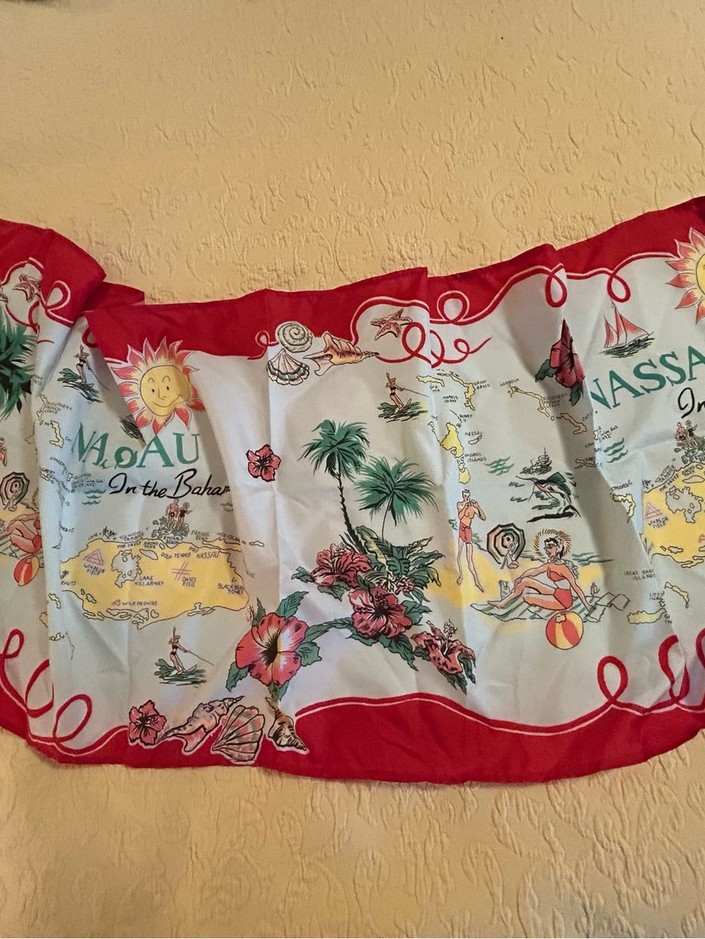 Bahamas! Tie on swim skirt or fun scarf